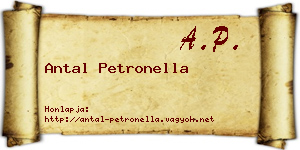 Antal Petronella névjegykártya