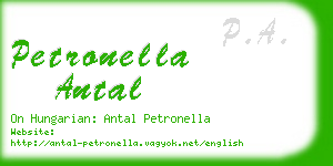 petronella antal business card